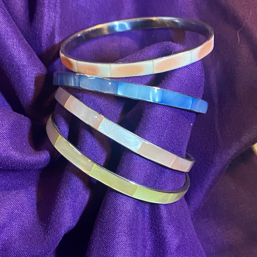 Colorful Mosaic Bangle Set - Picture 7 of 7